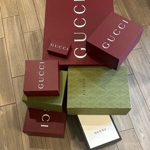 Gucci Burgundy and Olive Gift Box Collection